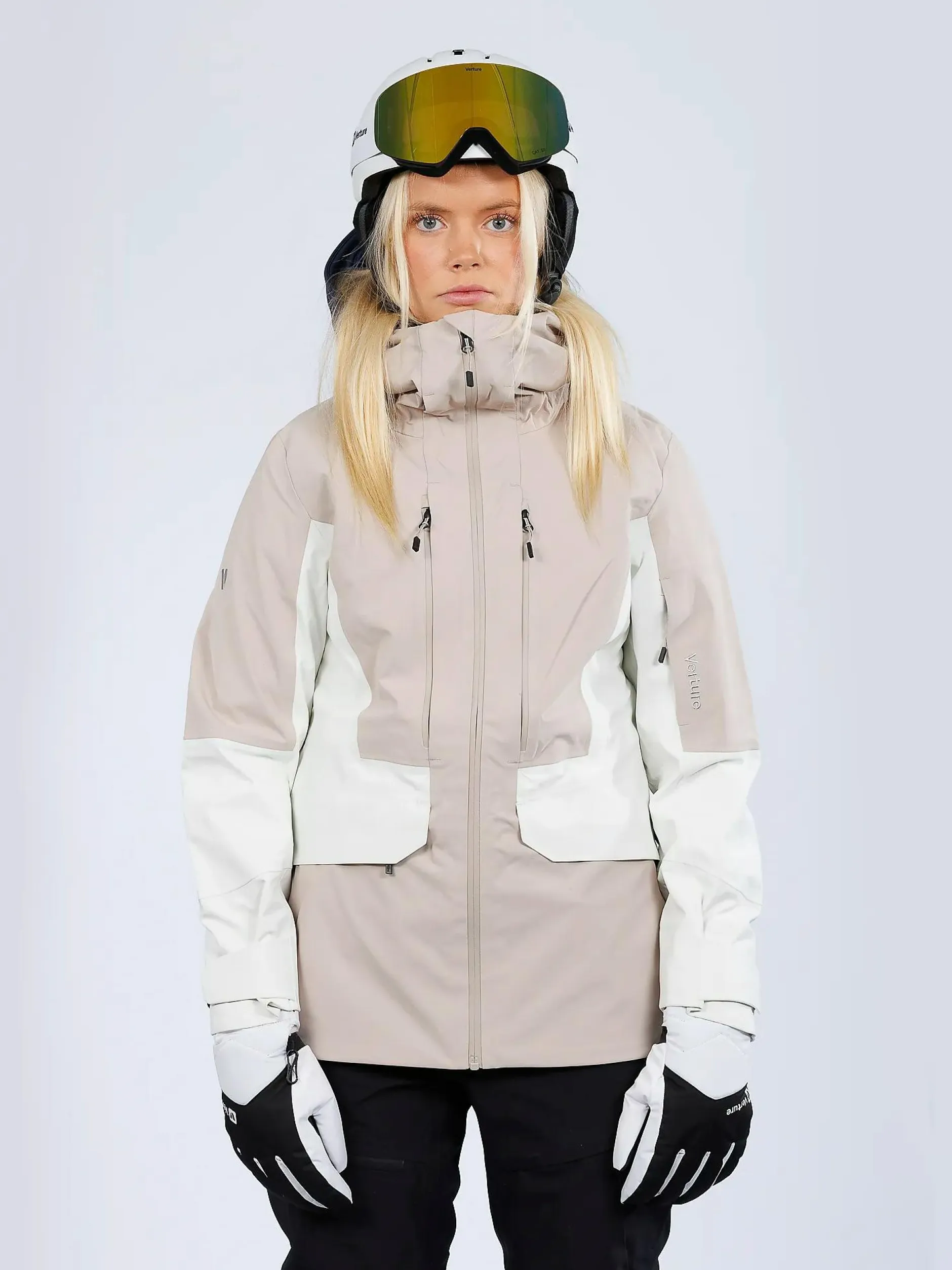 Discount VERTURE courmayeur 3l jacket w Khaki/off White