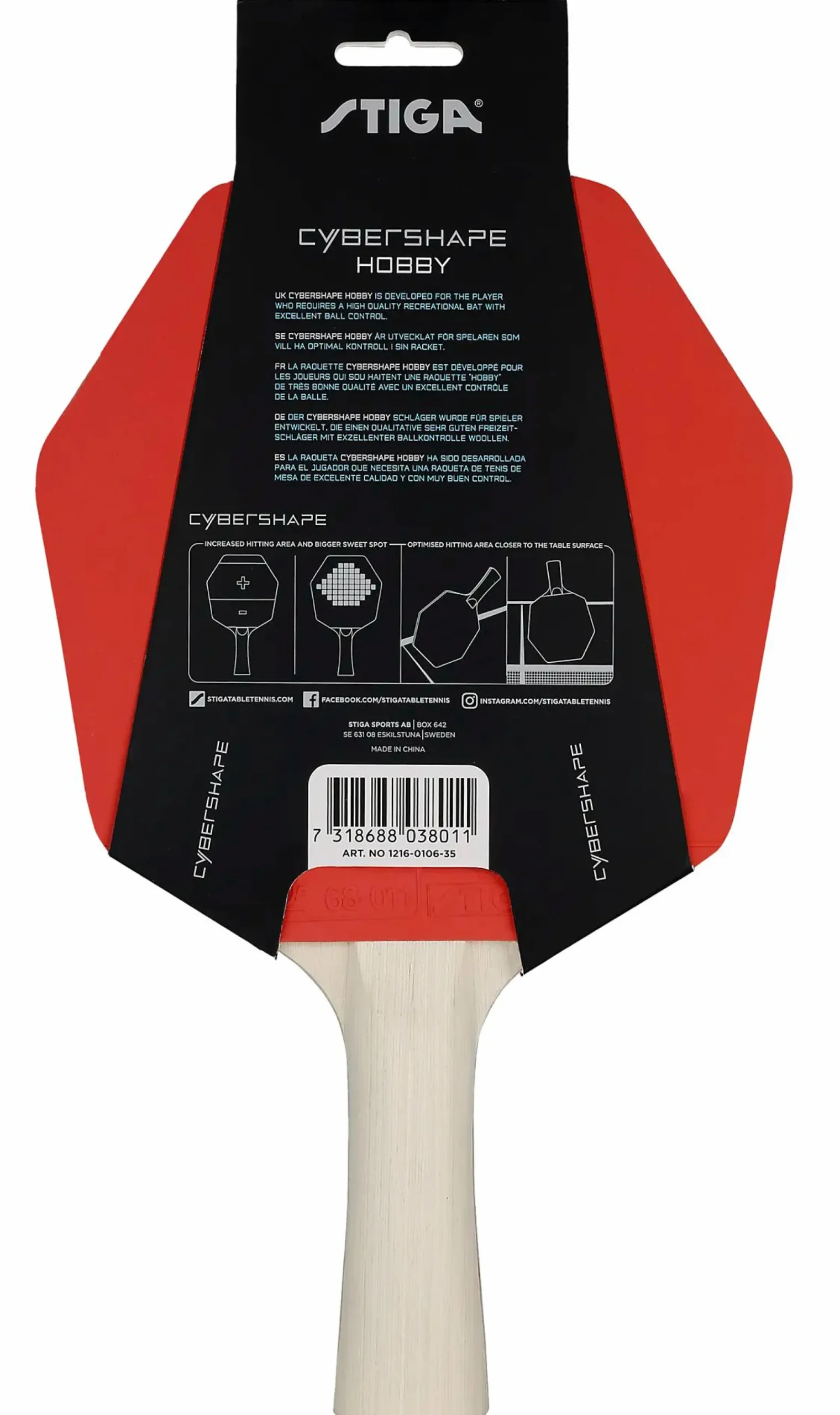 STIGA cybershape hobby Red/Black