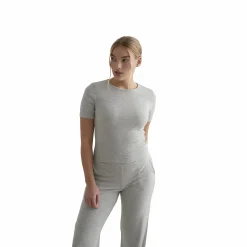 Online AIM´N ease ribbed short sleeve Grey Melange