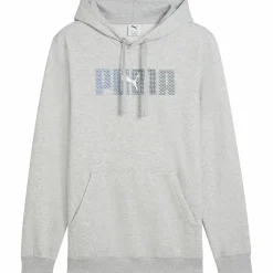 PUMA ess logo lab hoodie fl m Light Gray Heath