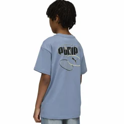 Sale PUMA ess logo lab relax tee jr Cool Blue