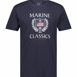 Discount MARINE CLASSIC graphic tee NAVY_