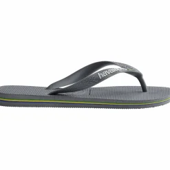 New HAVAIANAS hav brasil logo u Steel Grey