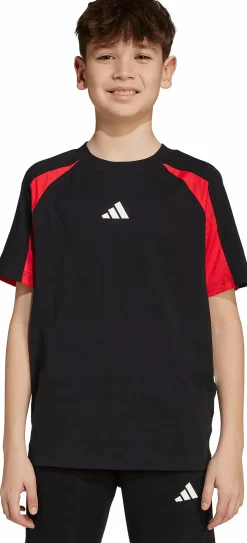 Sale ADIDAS j colorblock t-shirt BLACK/PURRUB
