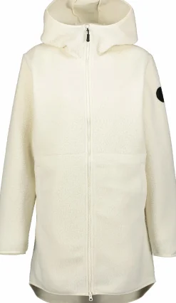 Discount CROSS SPORTSWEAR long pile hood, lang fleecejakke, dame Offwhite