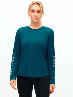 New RÖHNISCH lush logo long sleeve MIDNIGHT TEAL