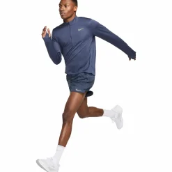 Best NIKE pacer men's dri-fit 1/2-zip ru Blue/silver