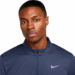 Best NIKE pacer men's dri-fit 1/2-zip ru Blue/silver