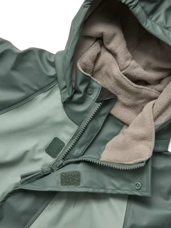 New OCEAN WORKS pu lined jacket jr Green/mint Green