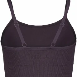 Hot TRIDRI ribbed seamless bra jr Plum