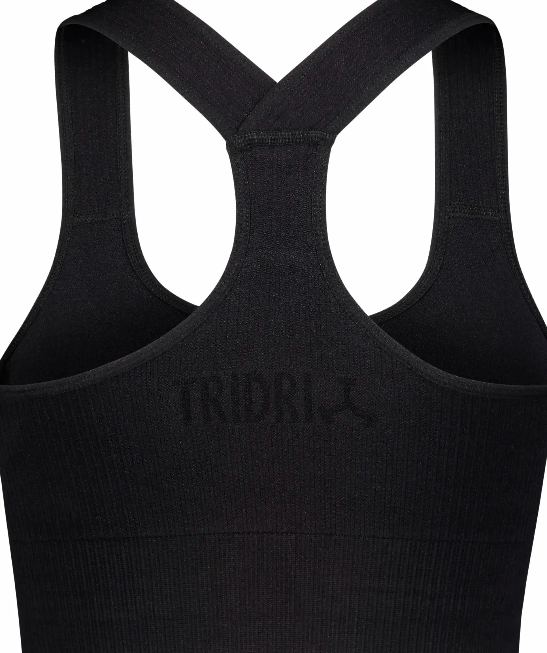 Outlet TRIDRI ribbed seamless bra w Black