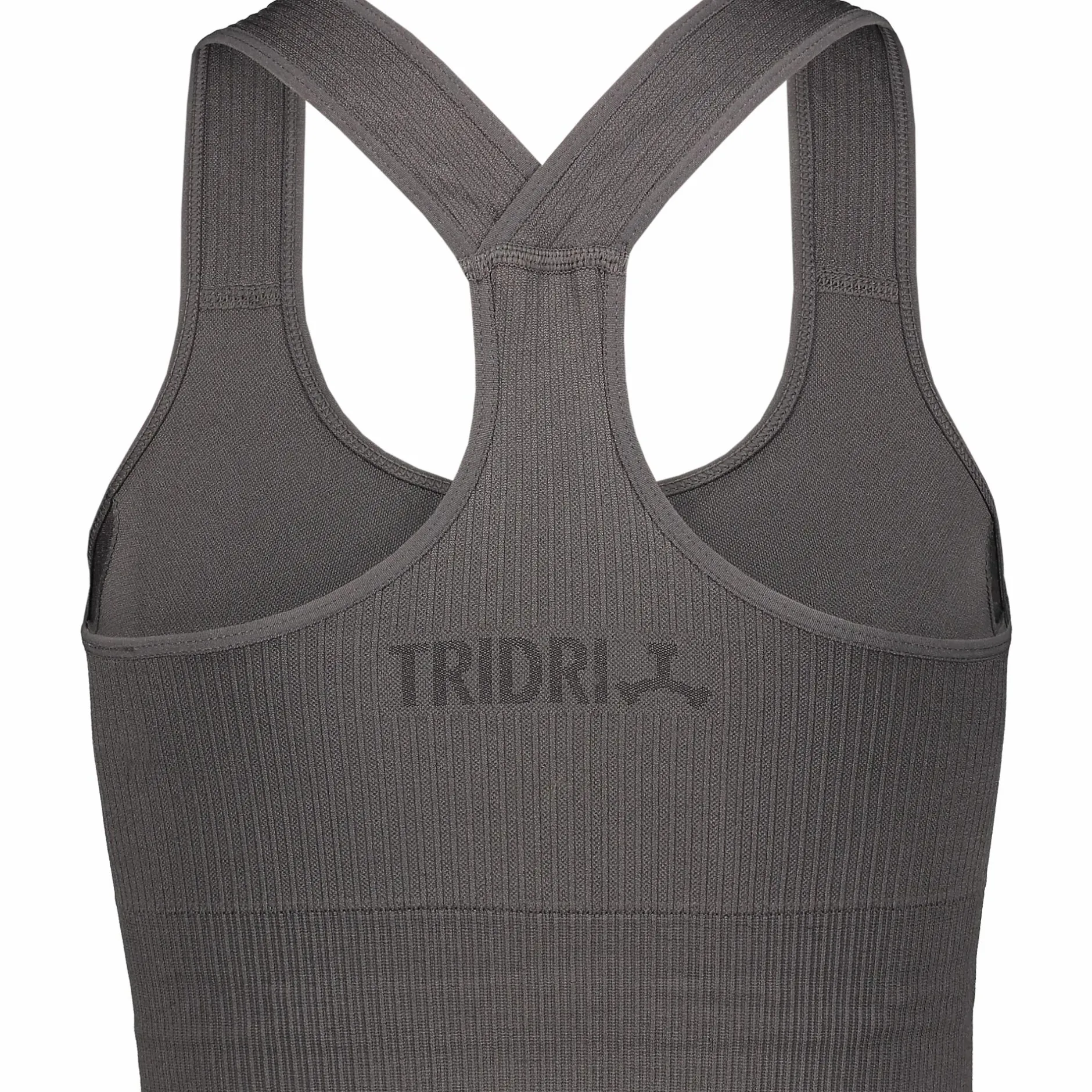 Best TRIDRI ribbed seamless bra w Charcoal