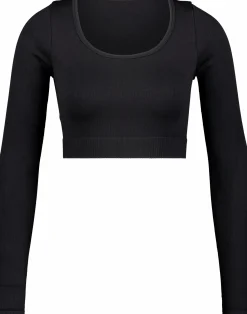 Discount TRIDRI ribbed seamless cr ls w Black