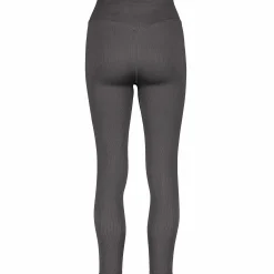 Hot TRIDRI ribbed seamless tights w Charcoal