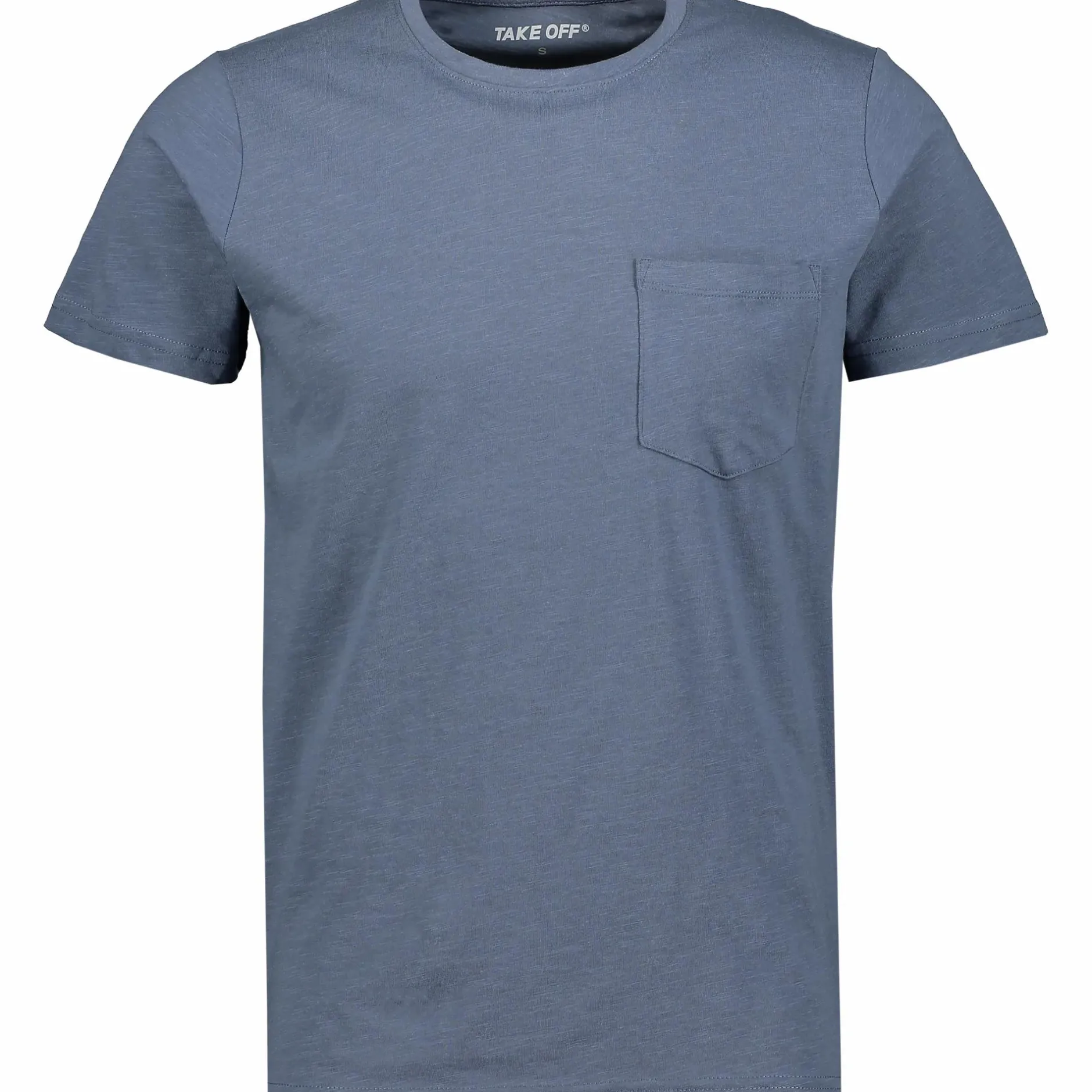 Discount TAKEOFF slub pocket tee m Denim Blue