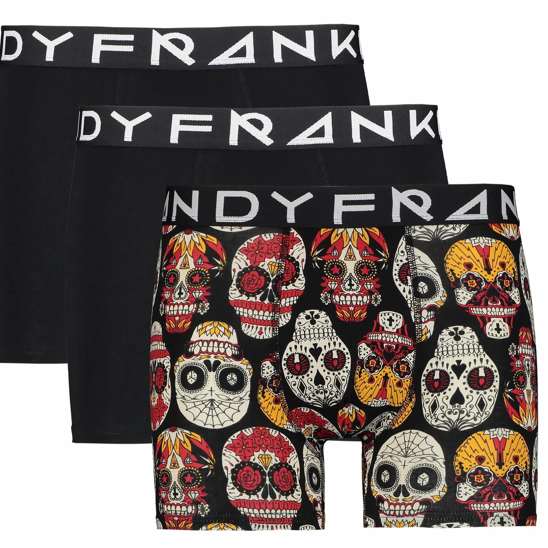 Discount FRANK DANDY so 3-p boxer m Calaveras Black