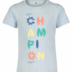 New CHAMPION ss printed tee g jr Blue