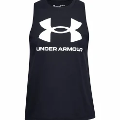 Hot UNDER ARMOUR ua logo tank w Black