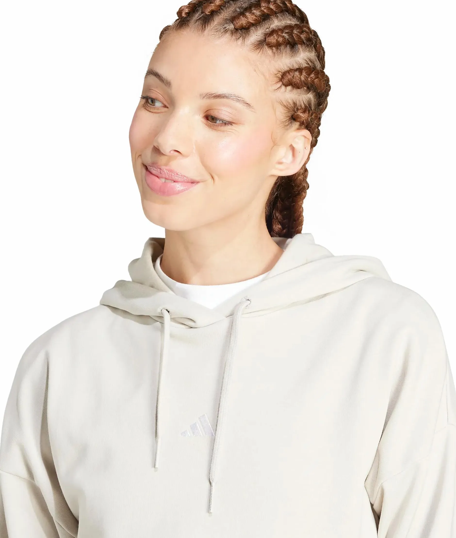 ADIDAS w small logo ft hoodie WONALU/WHITE