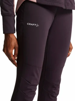 Clearance CRAFT warm tights w Dk Plum/charm